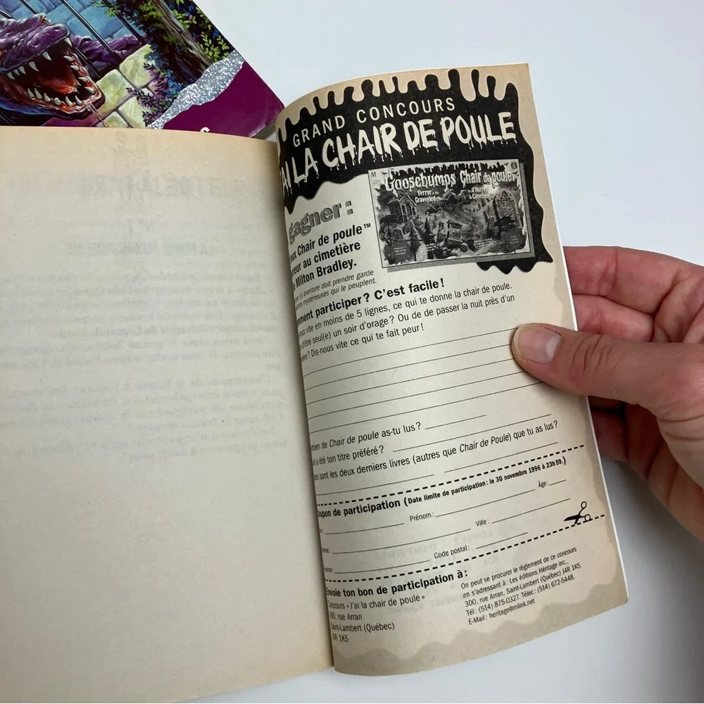 Vintage Chair de Poule Extra 1 & 2 Stine 1996 Héritage jeunesse Livre Aventure - Picture 14 of 15
